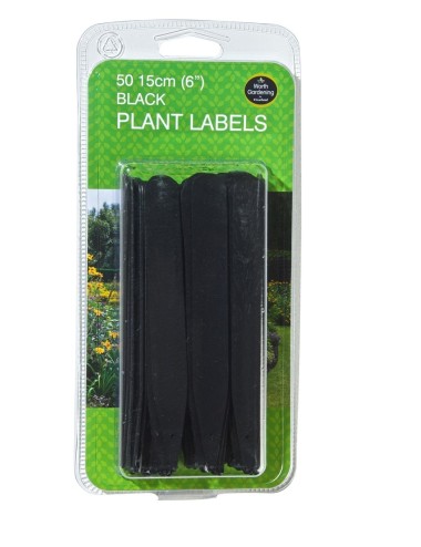 Schwarze Pflanzenetiketten 15cm Set von 50