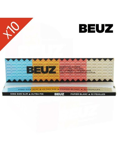 Set mit 10 Weiße Slim BEUZ Blättchen-Heftchen