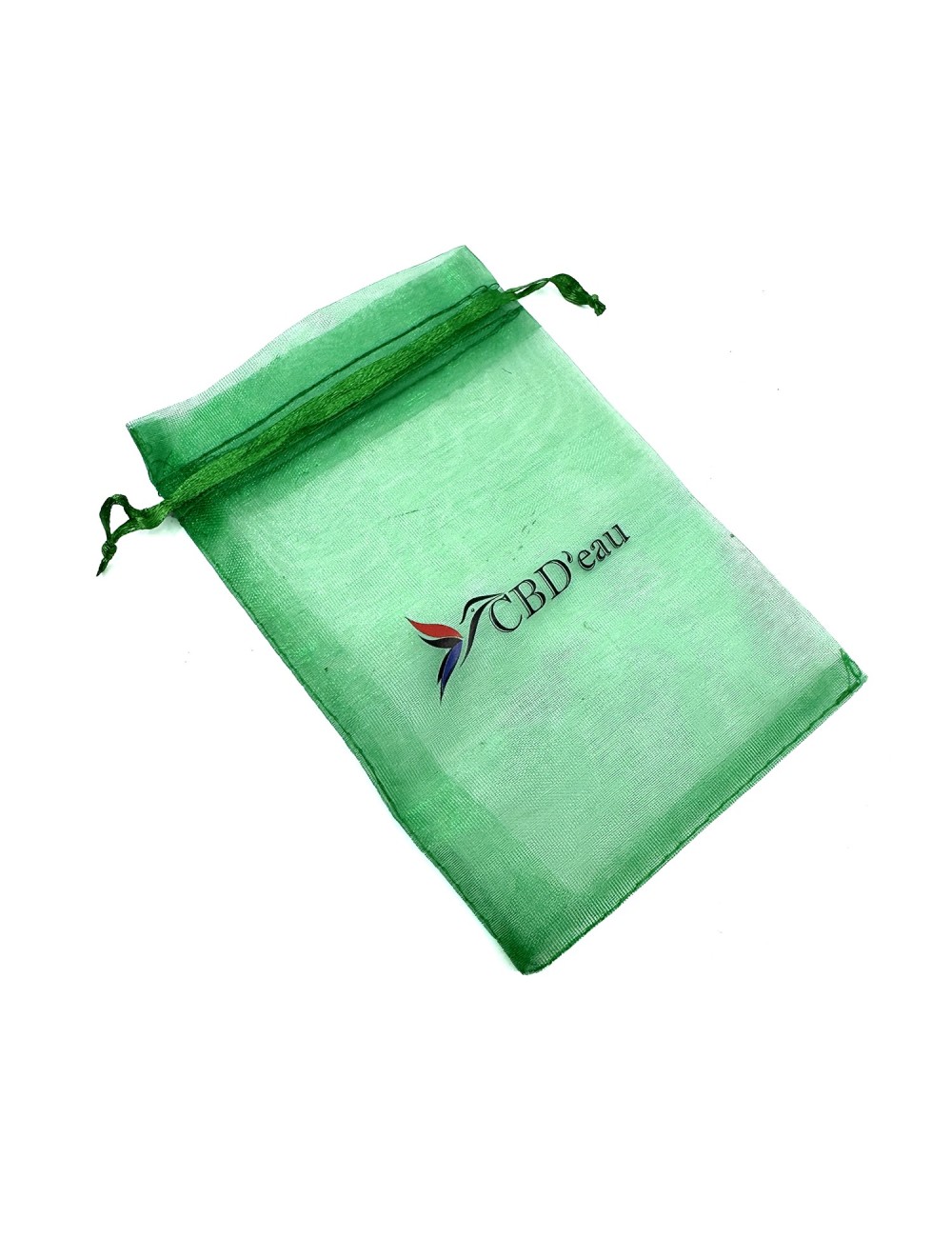100er-Set Grüne Organza-Beutel CBD'eau 13x10cm
