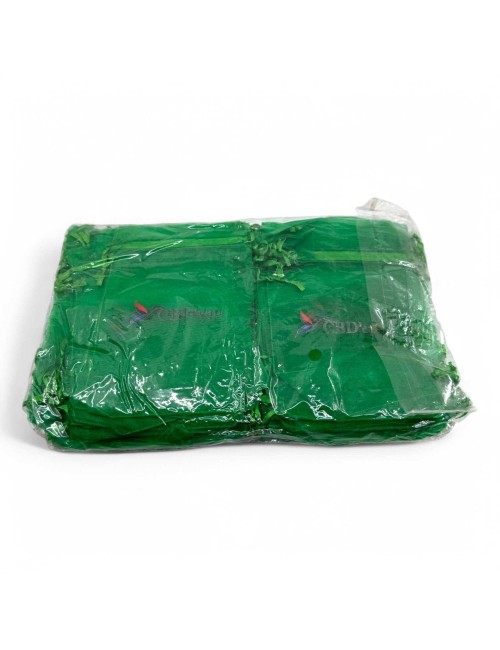 100er-Set Grüne Organza-Beutel CBD'eau 13x10cm