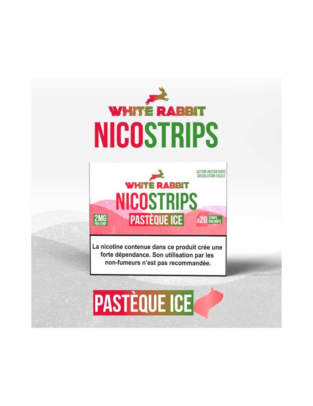 White Rabbit Nicostrips Wassermelone Eis 2mg