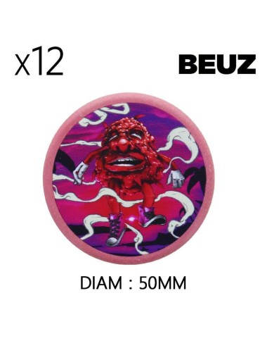 Dose mit 12 biologisch abbaubaren Hanf-Grinder Pink Bloodybud 50mm