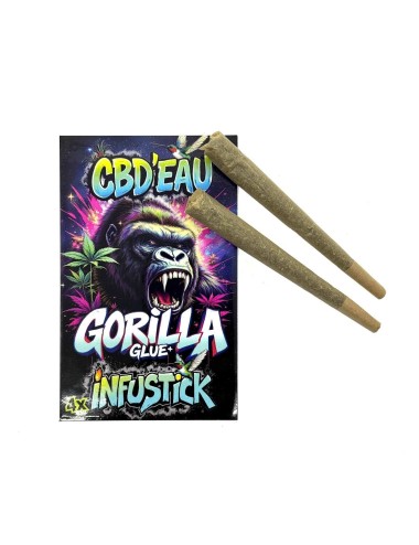 Packung mit 4 Infusticks CBD 7% Gorilla Glue | CBD-Wasser