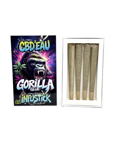 Packung mit 4 Infusticks CBD 7% Gorilla Glue | CBD-Wasser