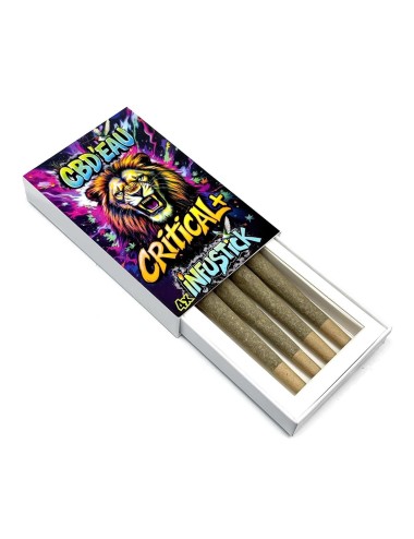 Packung mit 4 Infusticks CBD 7% Critical+ | CBD-WASSER