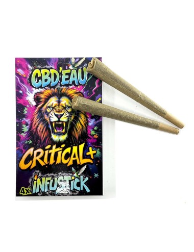 Packung mit 4 Infusticks CBD 7% Critical+ | CBD-WASSER