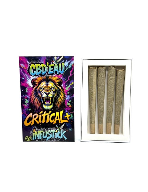 Packung mit 4 Infusticks CBD 7% Critical+ | CBD-WASSER