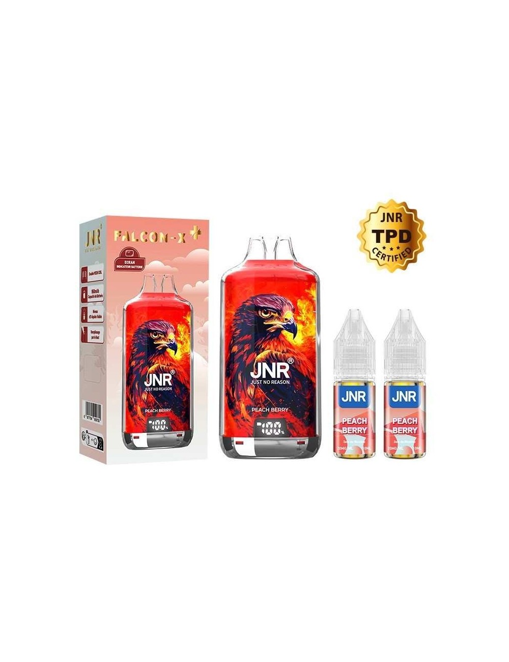 Puff Falcon-X Plus 28K Pfirsich-Beere JNR