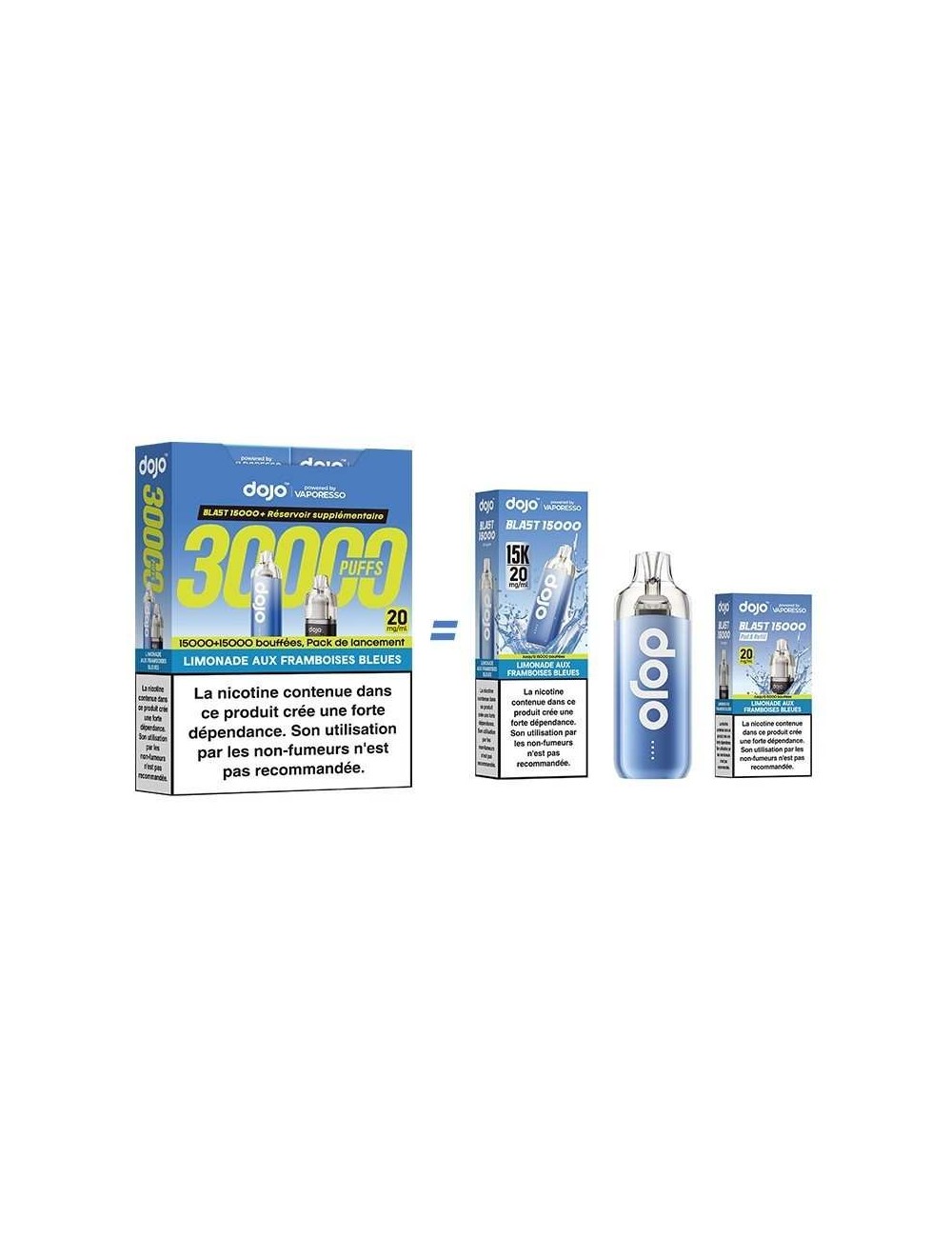 Puff Dojo Blast Bundle 30K Blaue Himbeer-Limonade - Dojo von Vaporesso