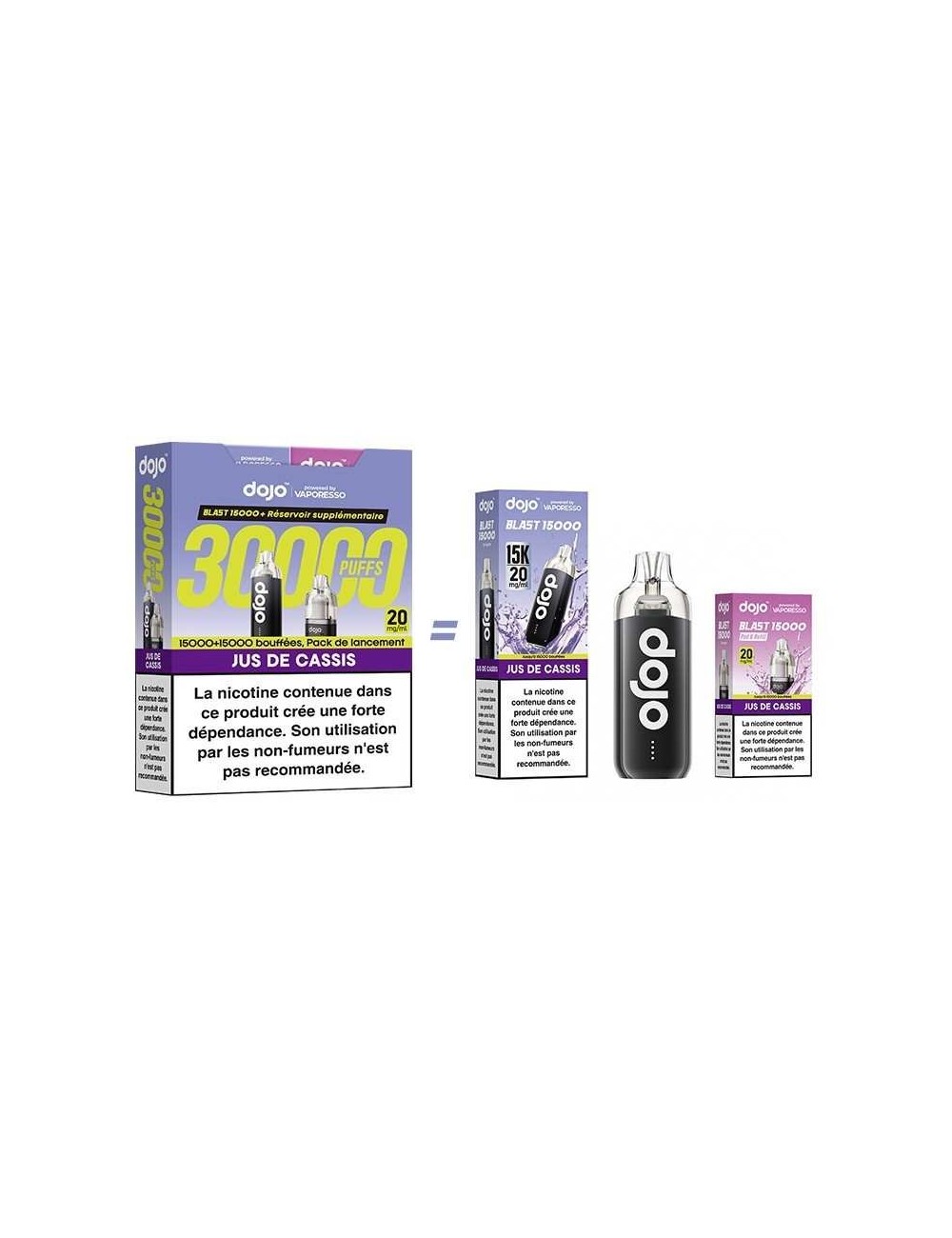 Puff Dojo Blast Bundle 30K Schwarze Johannisbeere - Wiederaufladbare E-Zigarette 30000 Züge