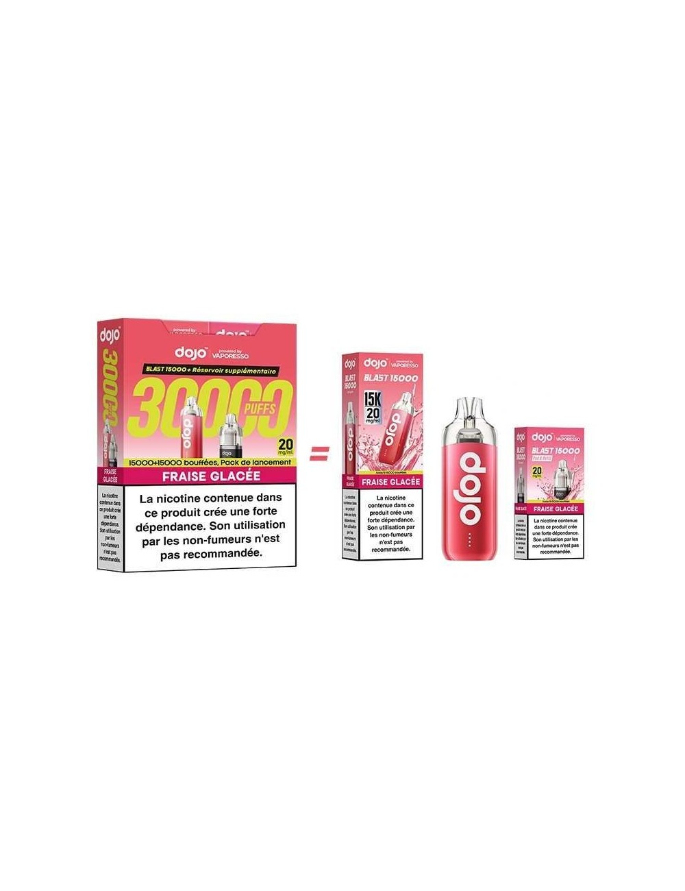 Puff Dojo Blast Bundle 30K Eisige Erdbeere - Dojo by Vaporesso