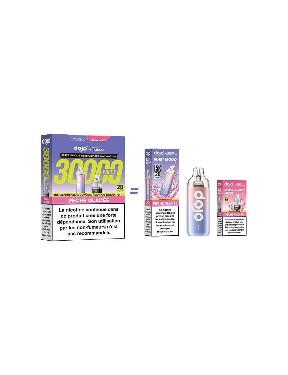 Puff Dojo Blast Bundle 30K Gefrorener Pfirsich - Dojo von Vaporesso