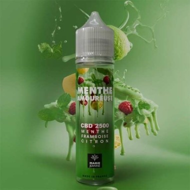 E-Liquid CBD Verliebte Minze 50ml Marie Jeanne - Minze Himbeere Zitrone
