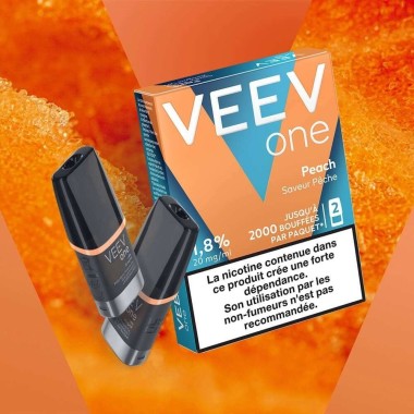 Packung mit 2 vorgefüllten Veev One Pfirsich-Pods