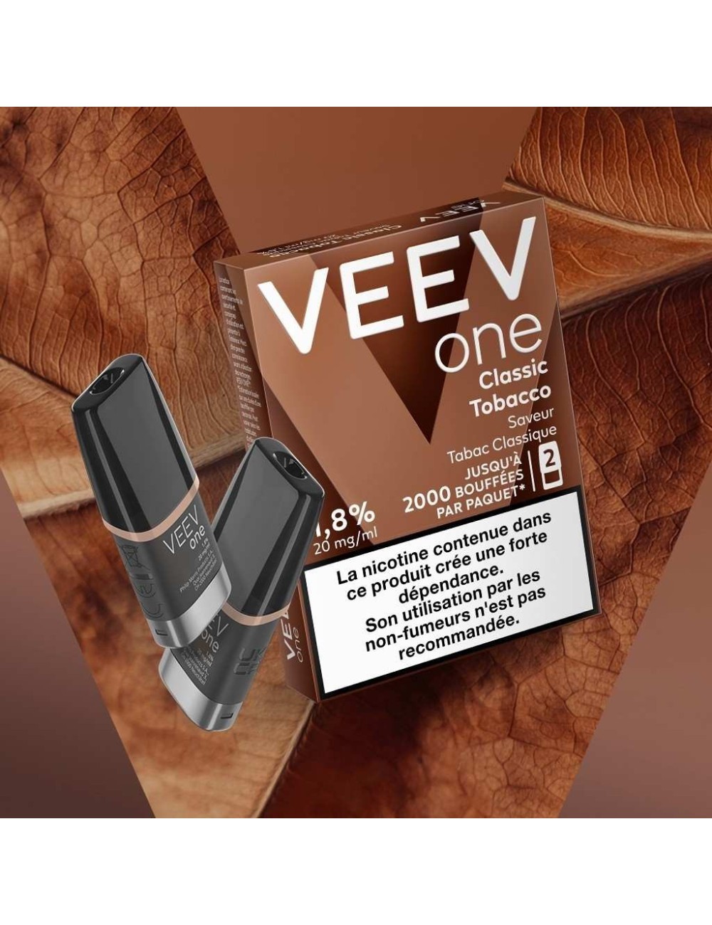 2er-Pack Veev One Classic Tobacco vorgefüllte Pods