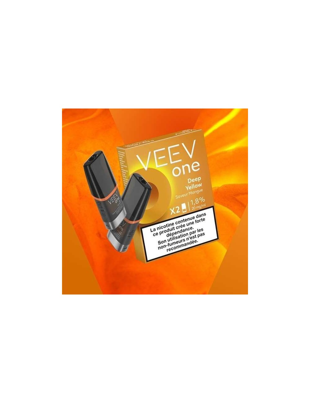 2er-Pack vorgefüllte Veev One Deep Yellow Mango Pods