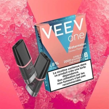 2er-Pack vorgeladene Veev One Wassermelonen-Pods - Wassermelonengeschmack