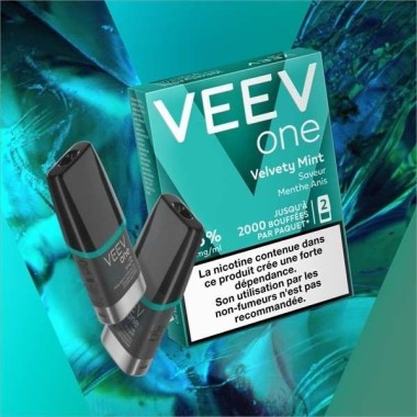 2 Vorgefüllte Pods Veev One Velvety Mint Minze-Anis-Geschmack
