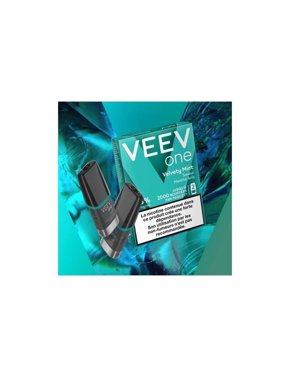 2 Vorgefüllte Pods Veev One Velvety Mint Minze-Anis-Geschmack
