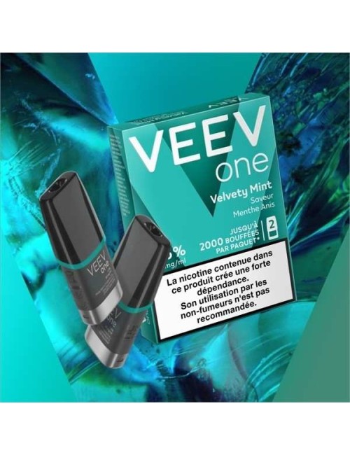 2 Vorgefüllte Pods Veev One Velvety Mint Minze-Anis-Geschmack