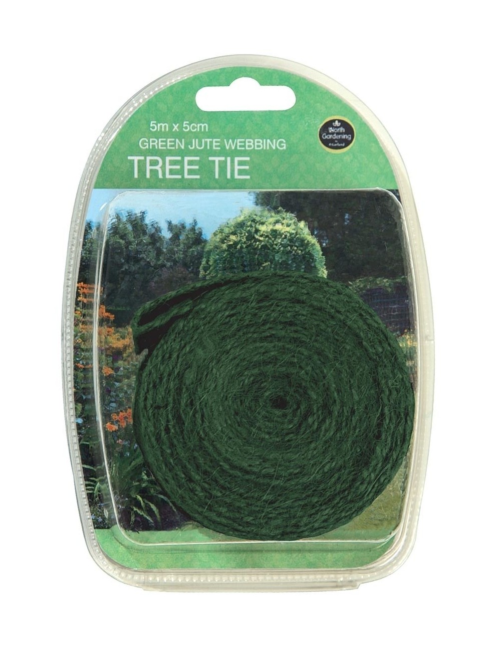 Grüne Jute-Baumanbindung 5 m x 5 cm