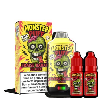 Puff Monster Puff 28k Gefrorene Erdbeere-Banane