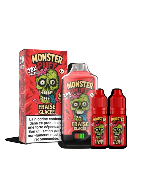 Puff Monster Puff 28k Gefrorene Erdbeere