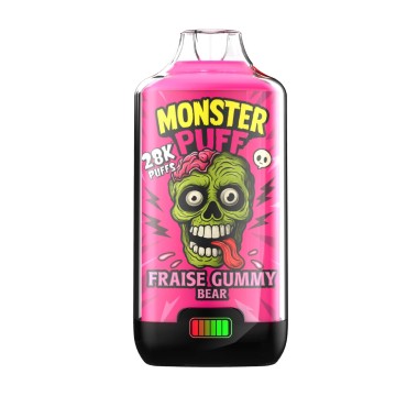 Puff Monster Puff 28k Erdbeer-Gummibärchen