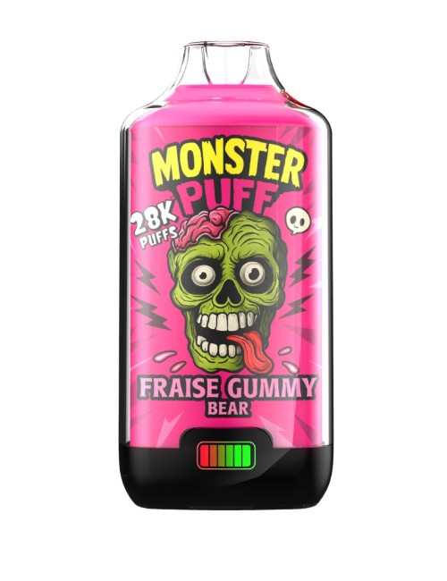 Puff Monster Puff 28k Erdbeer-Gummibärchen
