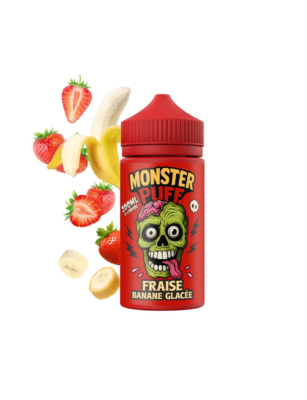 E-Liquid Monster Puff 200ml Gefrorene Erdbeere-Banane