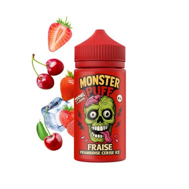 E-Liquid Monster Puff 200ml Erdbeere Himbeere Kirsche Eis