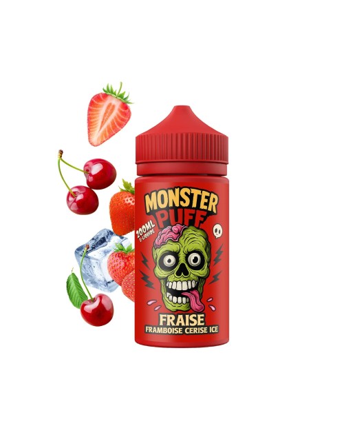 E-Liquid Monster Puff 200ml Erdbeere Himbeere Kirsche Eis