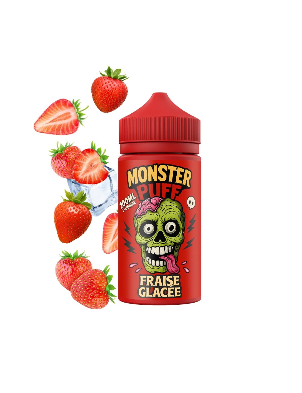 E-Liquid Monster Puff 200ml Eisige Erdbeere