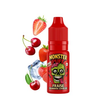 E-Liquid Monster Puff 10ml Erdbeere Himbeere Kirsche Ice