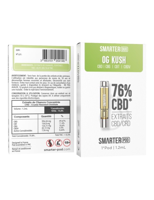Pod CBD OG Kush Smarter Duo 76% CRD