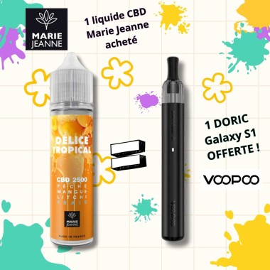 E-Liquid CBD Set Tropische Köstlichkeit Marie Jeanne + Doric Galaxy S1 Gratis