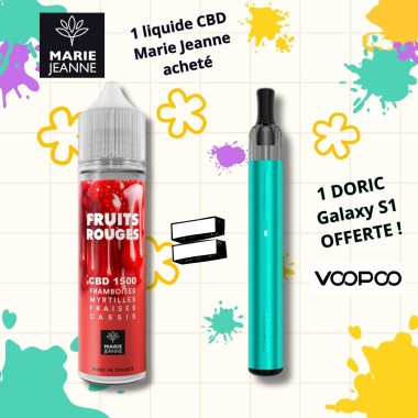 E-Liquid CBD Rote Früchte Marie Jeanne Pack + Gratis Doric Galaxy S1