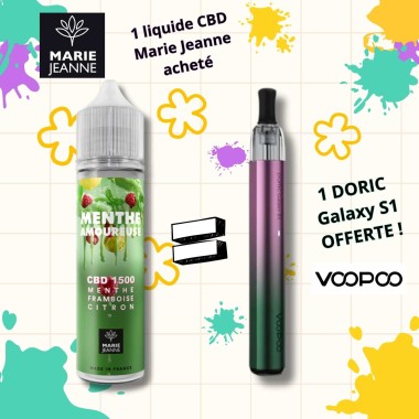 Pack E-Liquid CBD Liebesminze Marie Jeanne + Gratis Doric Galaxy S1