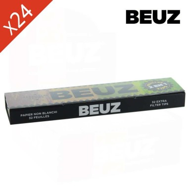 Schachtel mit 24 Beuz Brown Slim King Size Heftchen + Filter