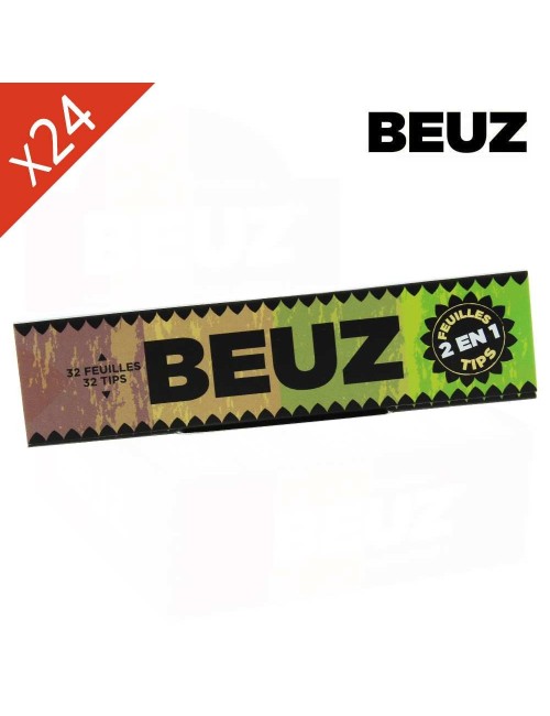 Schachtel mit 24 Beuz Brown Slim King Size Heftchen + Filter