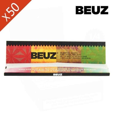 Schachtel mit 50 Beuz Bio-Hanf King Size Blättchen