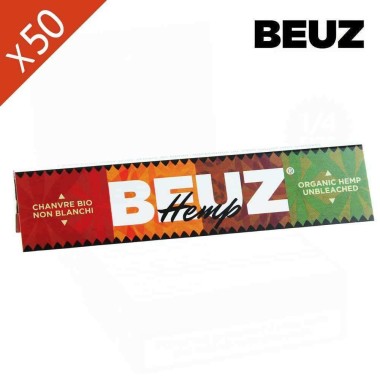Schachtel mit 50 Beuz Bio-Hanf King Size Blättchen