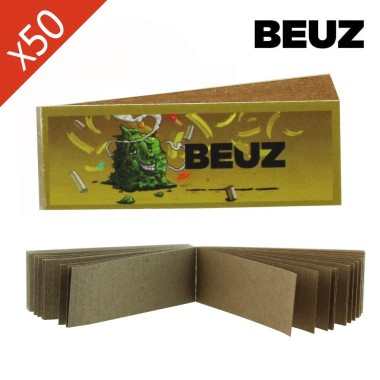 Schachtel mit 50 gelochten Filtertips Brown Buds BEUZ