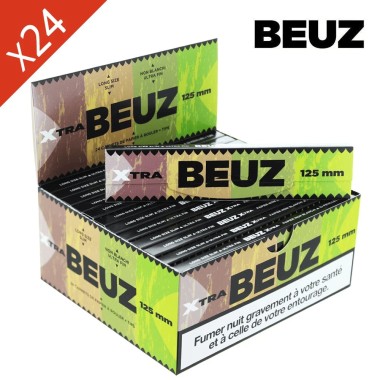 Slim Long Beuz Blättchen 125mm Braun - 24 Heftchen pro Schachtel