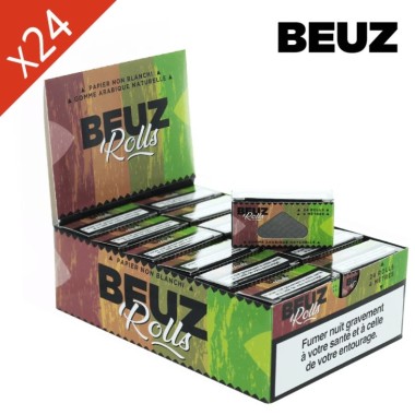 Packung mit 24 ungebleichten braunen Slim-Blättchen-Rollen BEUZ