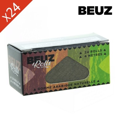 Packung mit 24 ungebleichten braunen Slim-Blättchen-Rollen BEUZ