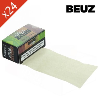 Packung mit 24 ungebleichten braunen Slim-Blättchen-Rollen BEUZ