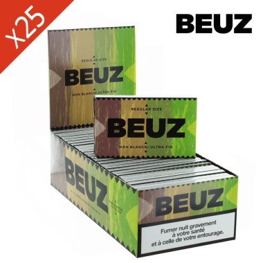 Schachtel mit 25 BEUZ Brown Regular Blättchen-Heftchen