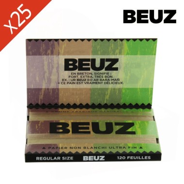 Schachtel mit 25 BEUZ Brown Regular Blättchen-Heftchen