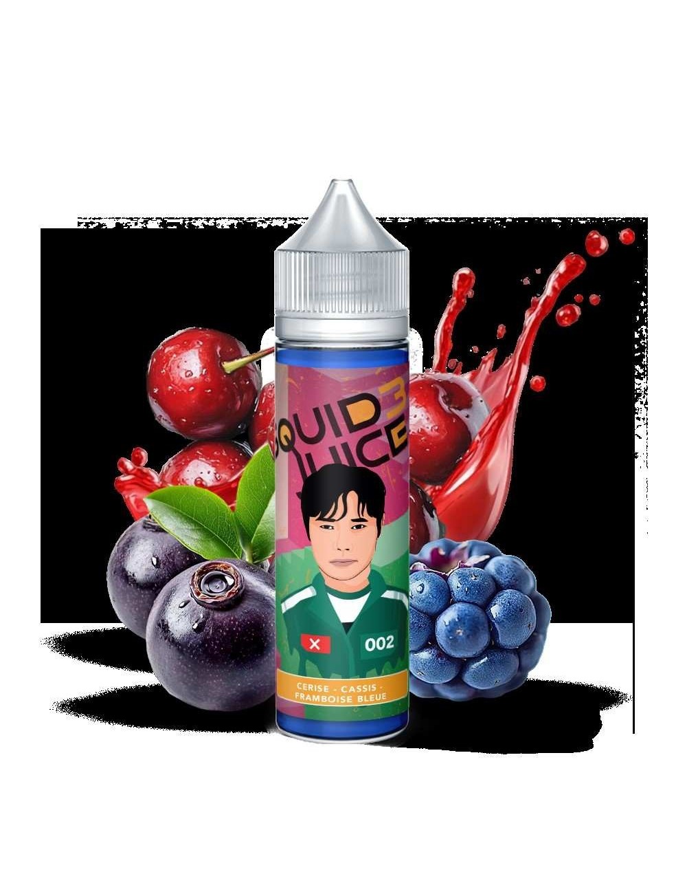 002 Squid Juice 3 - E-Liquid Kirsche-Schwarze Johannisbeere-Blaue Himbeere 50ml